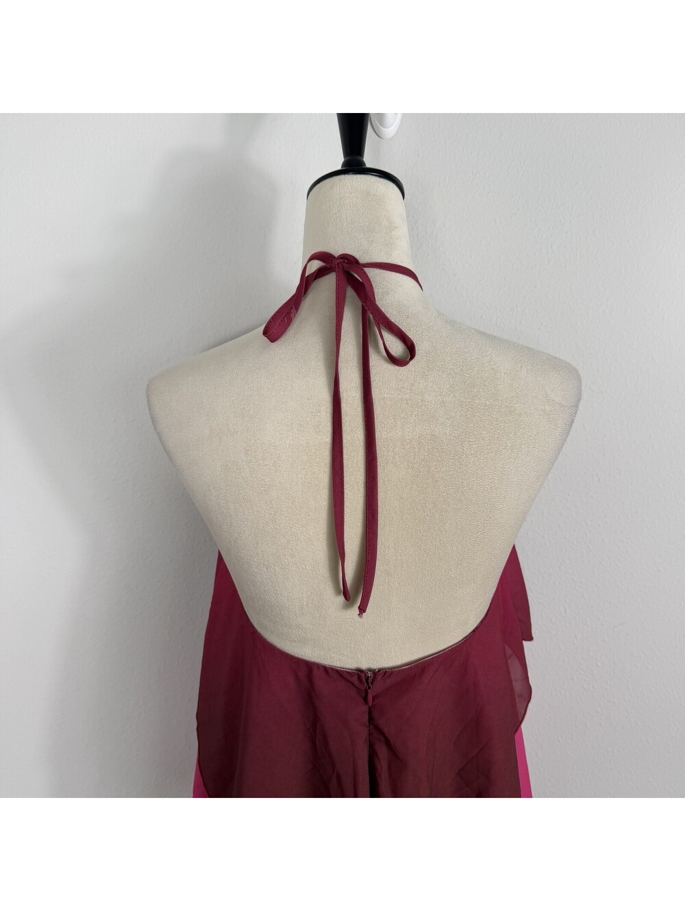 Peppermayo Twin Flame Mini Dress Fuchsia Gradient Halter Beach Seashell Size 2 - Picture 10 of 12